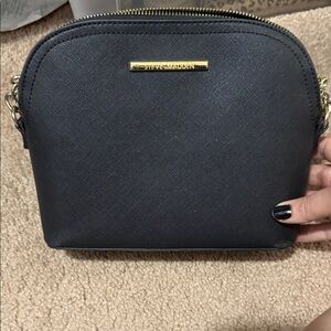 Steve Madden Black Crossbody with Gold Hardware